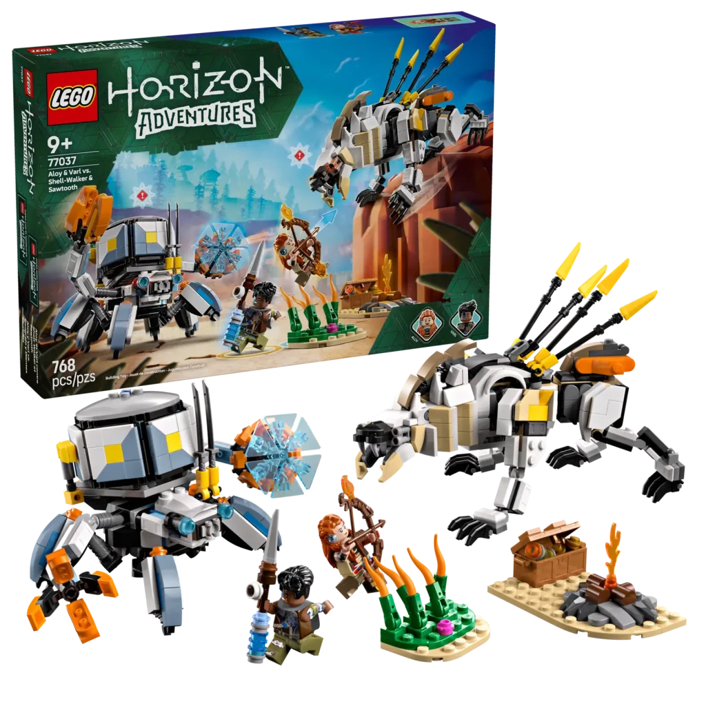 LEGO Horizons 77037 Aloy Varl vs. Shell Walker Sawtooth Box 1024x1024