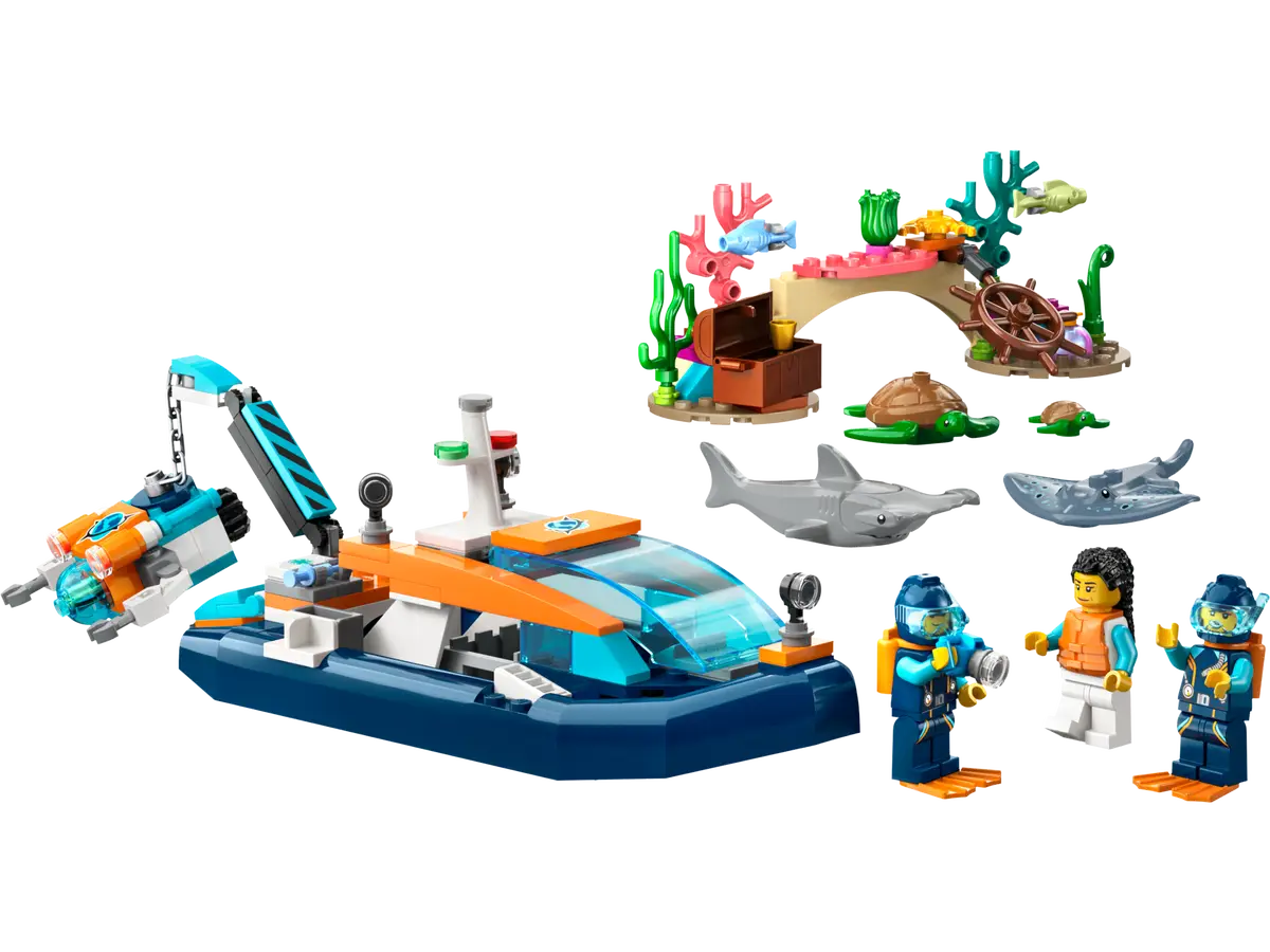 LEGO City 60377 Explorer Diving Boat 1