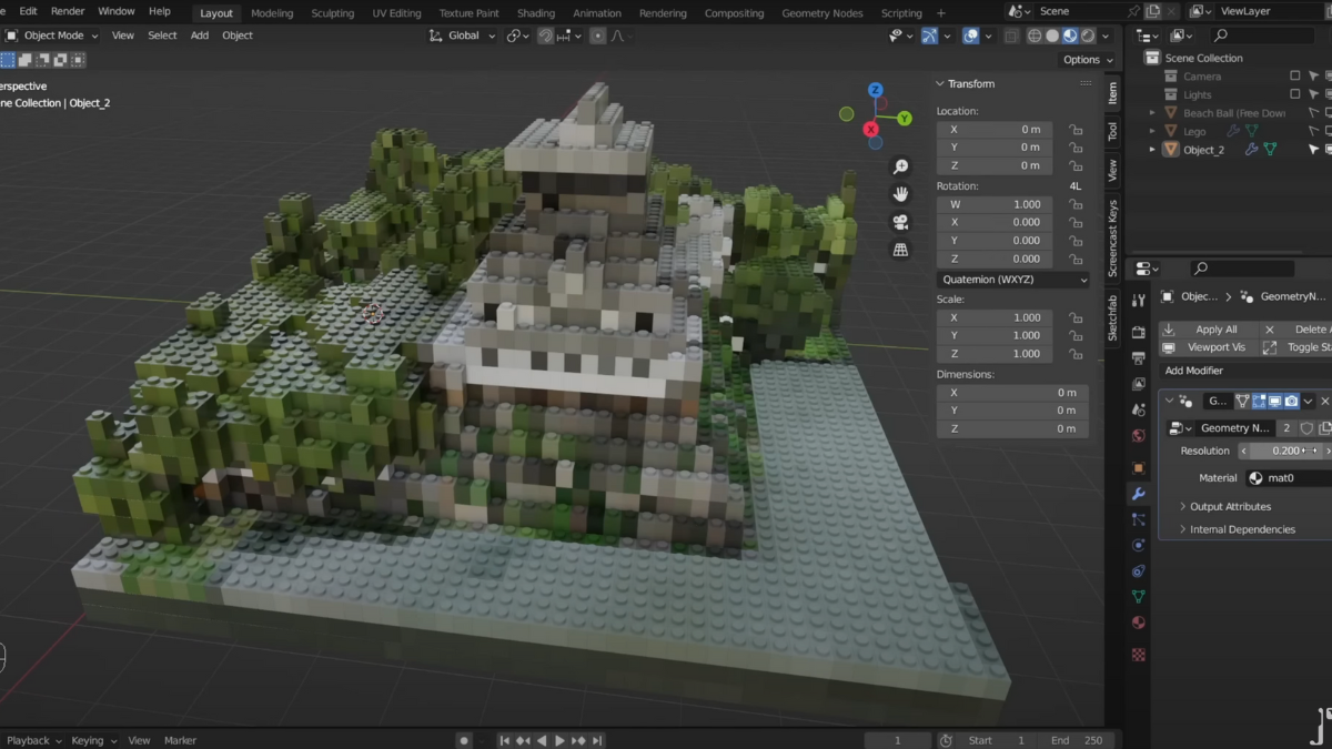 Create LEGO anything in Blender with dynamic new feature