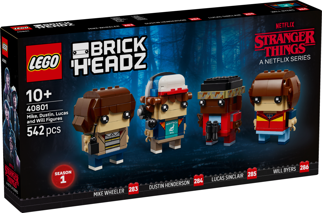 LEGO BrickHeadz 40801 Mike Dustin Lucas and Will Figures box front 1 1024x678