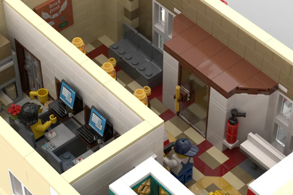 LEGO Ideas Modular Post Office in Neoclassical Style 7 1024x682