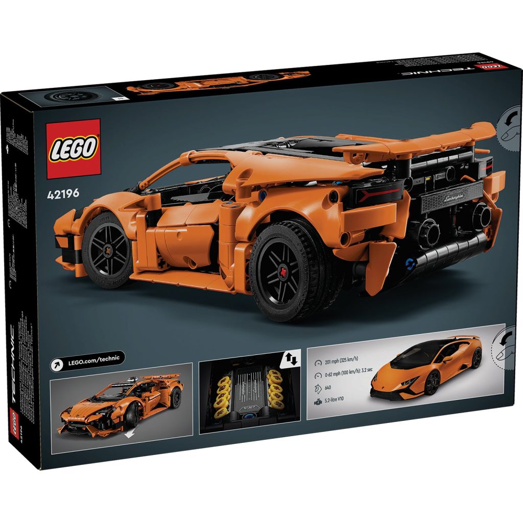 LEGO Technic 42196 Lamborghini Huracan Tecnica Orange box back 1024x1024